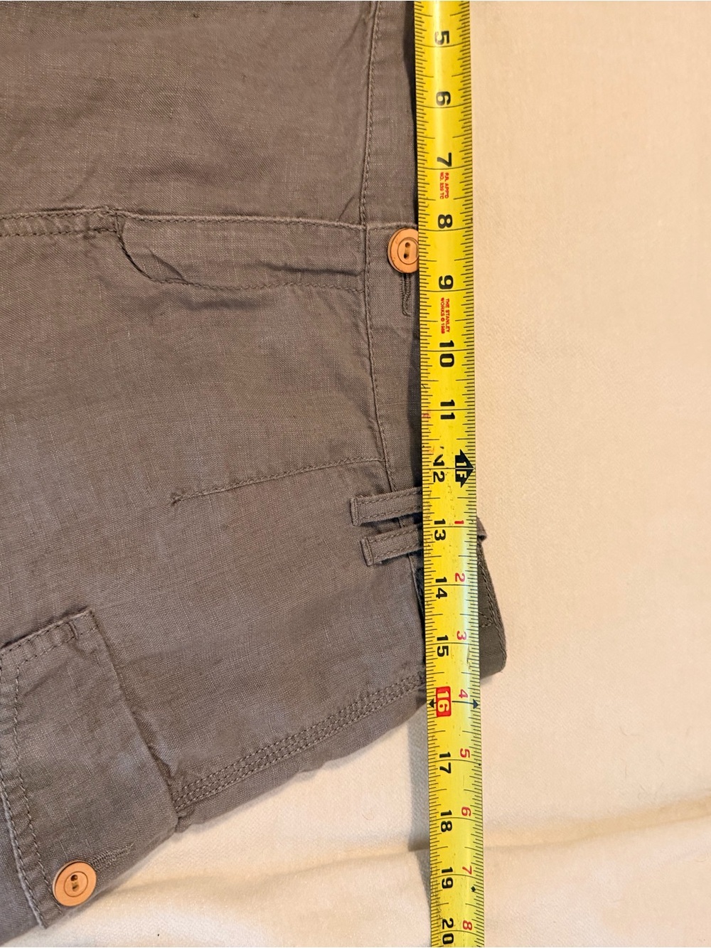 Banana Republic Linen Cargo Shorts Women’s 6 Olive Safari Utility - Picture 4 of 7